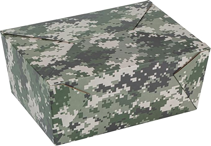 Restaurantware Paper Food Box 50 Count 90 Oz Leakproof Paper Lunch Box Greaseproof Food Container Tab-Lock Design 8.5 x 6.2 x 3.5 Inches Green by Restaurantware