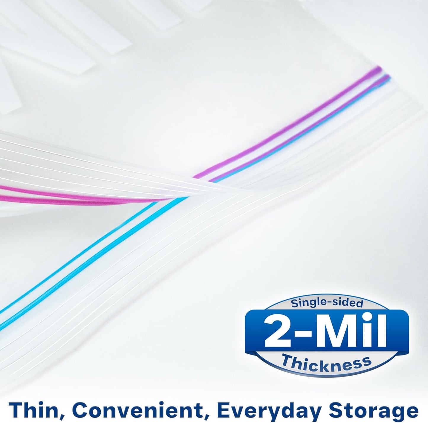 Large Storage Bags, 16"x20" Jumbo Plastic Bag, BPA Free, 3.5 Gallon XL Zipper Lock Baggies for Clothes Pillow Travel Moving - 50 Roomy Bags