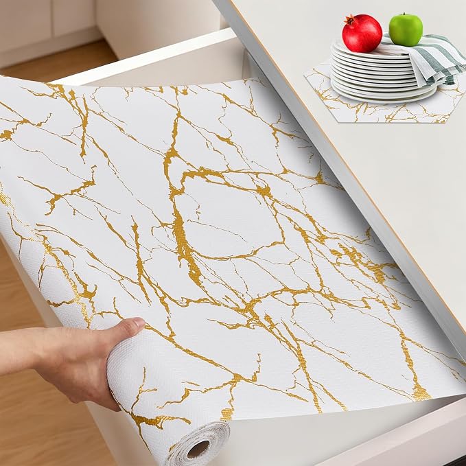 Beautysaid Shelf and Drawer Liner for Kitchen Cabinet Non Adhesive Non Slip by Beautysaid