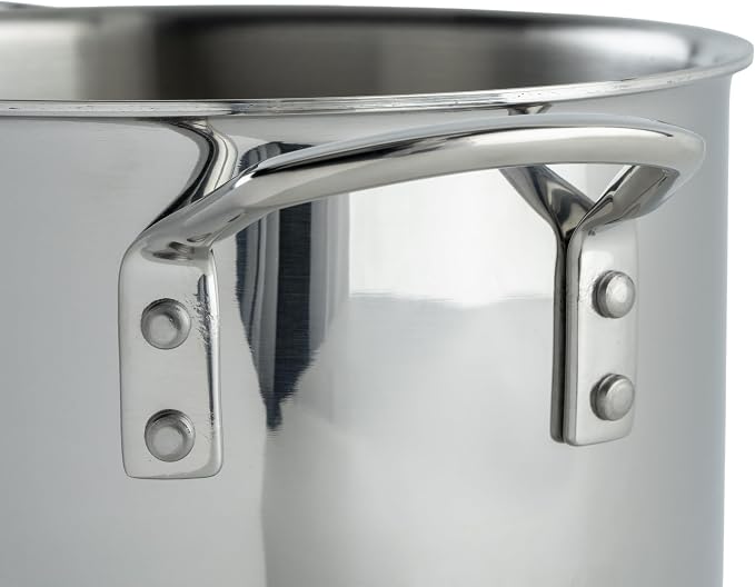 WINCO Tri-Ply Stock Pot, 6-quart-qt-6qt, Silver - Image 4