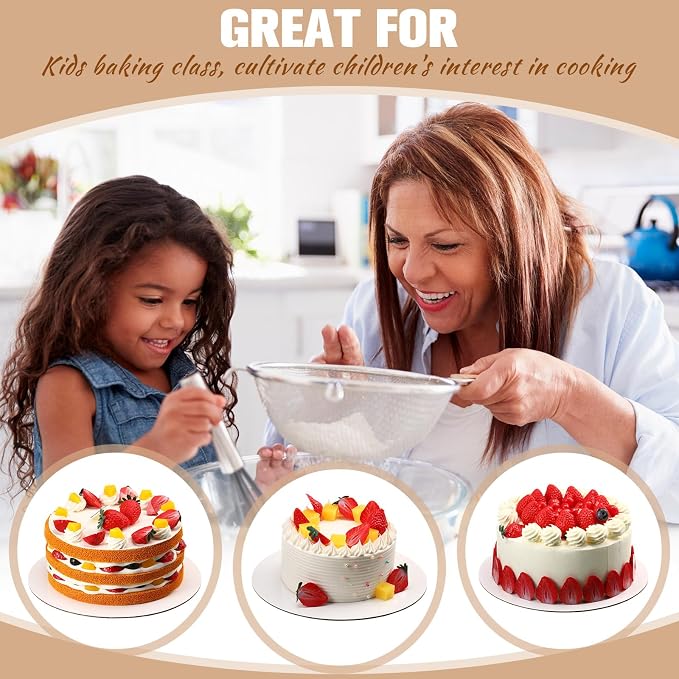 Potchen 100 Pack 8 Inches Round Cake Boards Cardboard, White - Image 5