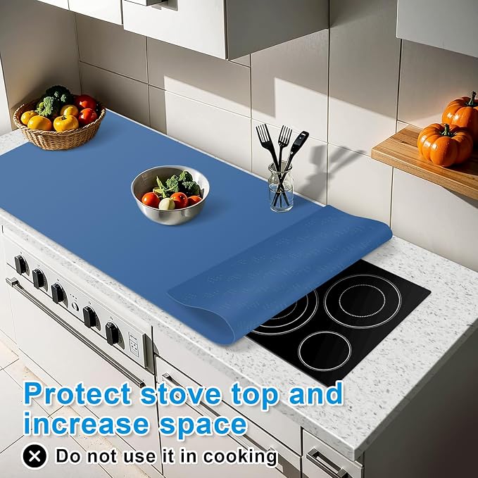 AECHY Silicone Mats for Kitchen Counter 47"x23.6"x0.08”, Largest Heat Resistant Mat Shipped Rolled Up Kitchen Island Silicone Countertop Protector Mat Nonslip Extra Large Counter Mat, Blue | Largest Size, Heat Resistant, Nonslip, Extra Large Countertop... - Image 5