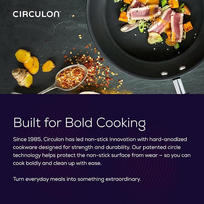 Circulon A1 Series Induction Pots and Pans Cookware Set, 9-Piece, Graphite - Image 12