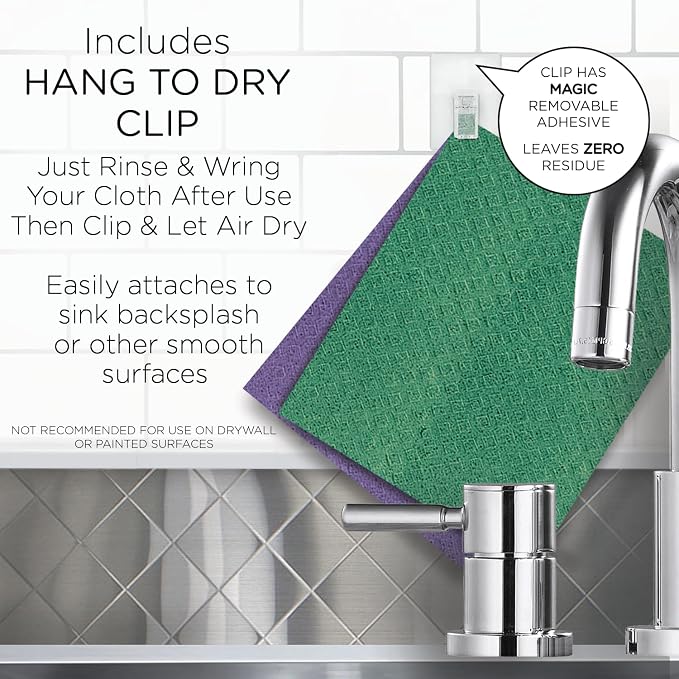 Swedish Dishcloths for Kitchen XL, 30 Sheet Roll, Biodegradable & Compostable, Reusable Paper Towel Cleaning Cloths, 11" x 10", No Odor, Washing Dishes, Ultra Absorbent Cellulose Sponge Towel, By LOLA - Image 5