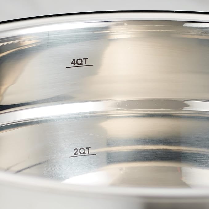 Tramontina 10 Pc Covered Stainless Steel and Silicone Mixing Bowl Set | Mint Green - Image 4