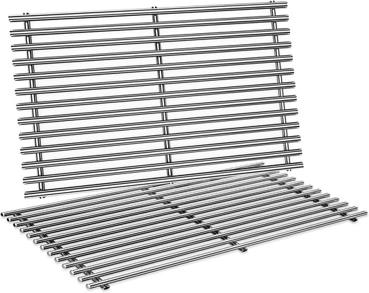 7637 Stainless Steel Grill Parts for Weber Spirit E210, 17.5 Inch Cooking Grates for Weber Spirit E210, E220, S210, S220 with Front Control, Replacement Parts for Weber Spirit 200 & GS4 Spirit II E210