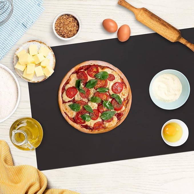 Large Silicone Heat Resistant Mat, 78.7” x 15.7” Nonslip Silicone Placemat for Countertop Protector, Nonstick Waterproof Table Desk Saver Pad for Kitchen & Dining,Black - Image 3
