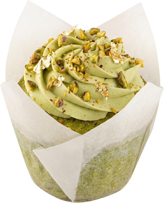 Restaurantware Tulip Baking Cups 500 Count 3.5 Oz Paper Muffin Liners Greaseproof Oven-Friendly Cupcake Liners, Disposable Paper Tulip Muffin Cups, Heavy-Duty For Desserts White by Restaurantware