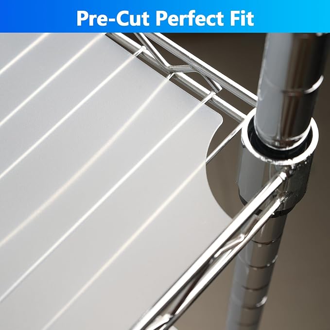 Wire Shelf Liners 14x24, 5 Pack Heavy Duty Wire Shelving Plastic Mats, Waterproof Non-Slip Shelf Liners for Kitchen, Closet, Pantry - Transparent - Image 3