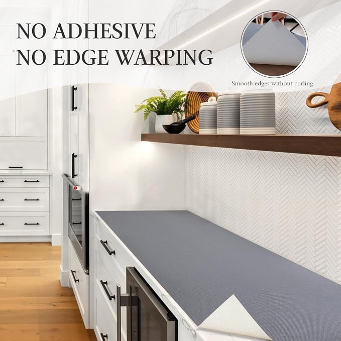 Beautysaid Shelf and Drawer Liner for Kitchen Cabinet Non Adhesive Non Slip - Image 5