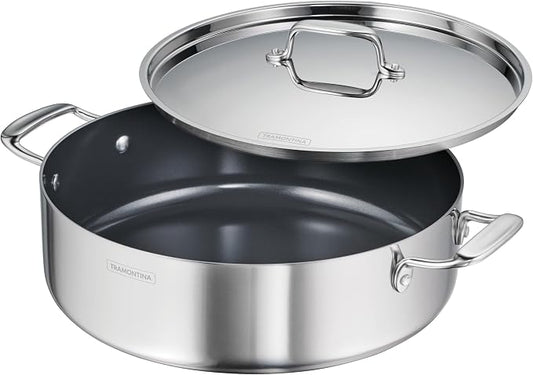 Tramontina Utsava Tri-Ply Clad Stainless Steel 6.5-Quart Casserole with Lid by Tramontina