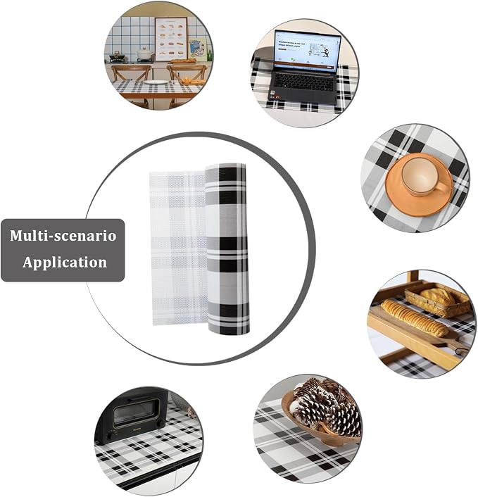 Drawer Shelf Liner for Kitchen Cabinets 12 in x 20 FT, Non Adhesive Slip Resistant Shelf Paper Easy to Clean, Strong Grip Thickened Waterproof Washable Mats for Pantry Shelves Cupboard Dresser, Black - Image 6