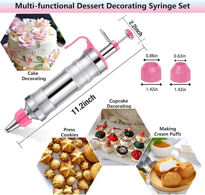 208 PCS Cake Decorating Kit,Baking supplies-Frosting Piping Kit - Image 4