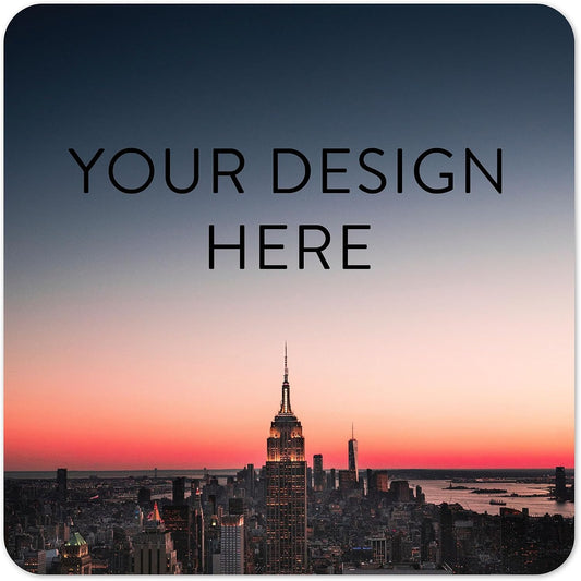 100 Custom Vinyl Stickers - Upload Your own Image, Text, Design, Logo - Personalized Logo Labels for Handmade, Packaging, Bottle, Jars, Candle, Brand Stickers (City, 6x6 Square)