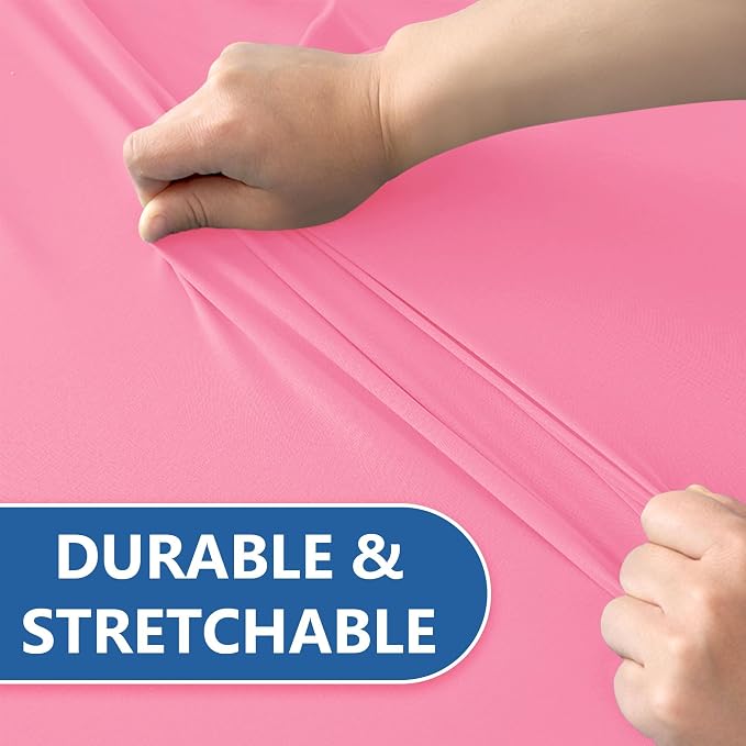 Cocktail Table Covers-Spandex Round High Top Table Cloths Party Pink - Image 8