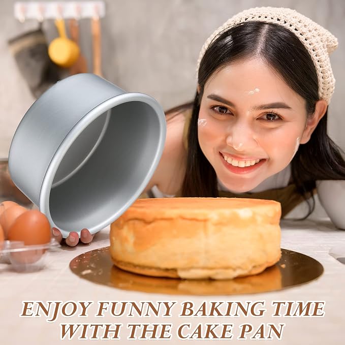 Gerrii 27 Pcs 4 Inch Round Cake Pans Nonstick Aluminum Round Baking | Molds for Cheesecake Quiche Pizza, Leakproof Design, Easy Release Coating, Individual Servings for Party Baking Supplies - Image 6