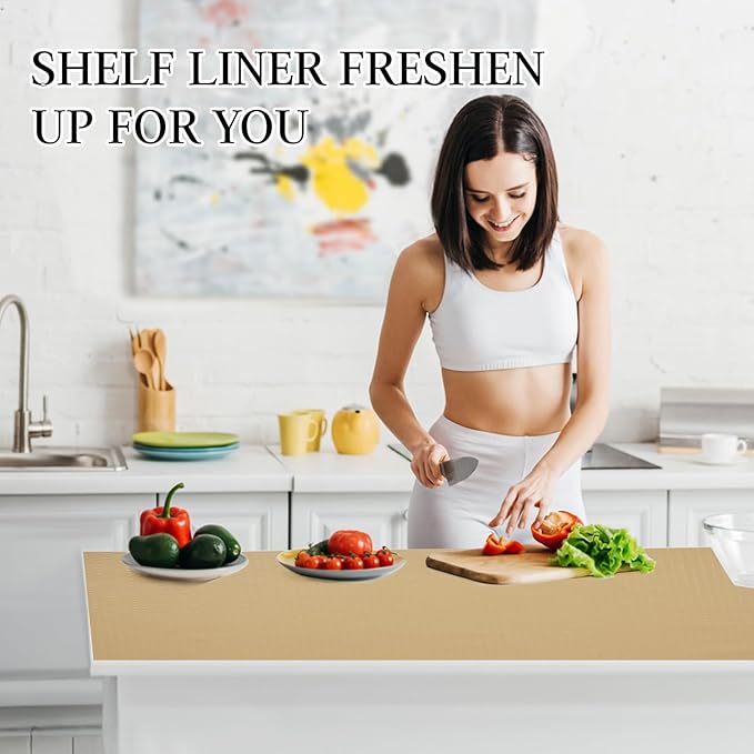 Beautysaid Shelf and Drawer Liner for Kitchen Cabinet Non Adhesive Non Slip - Image 7