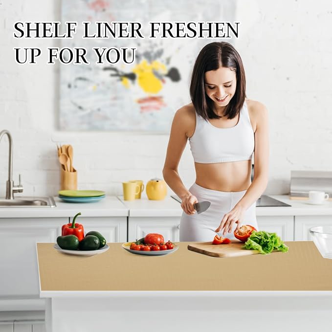 Beautysaid Shelf and Drawer Liner for Kitchen Cabinet Non Adhesive Non Slip - Image 7