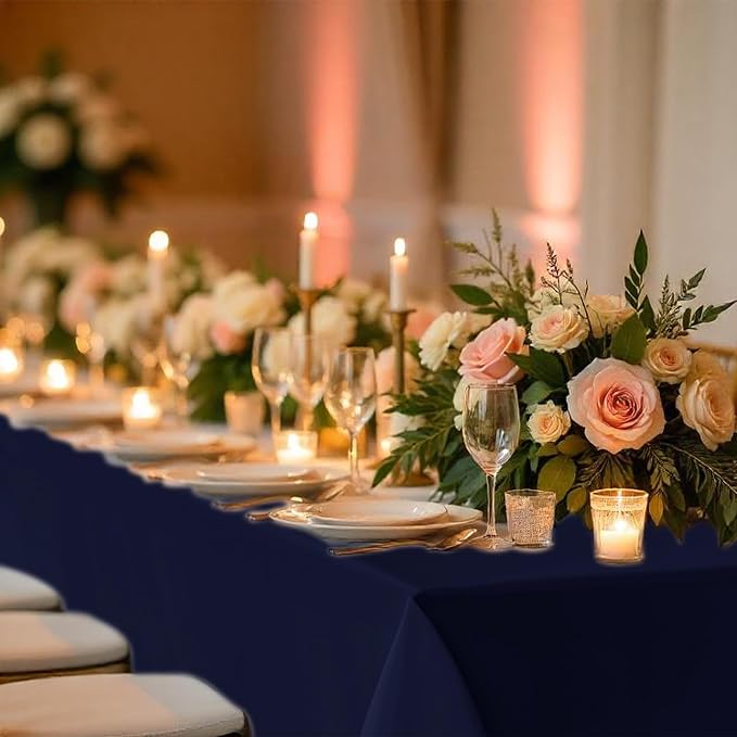 Fitable 8 Pack Navy Tablecloths 60x102 Inch for 6 Ft Rectangle Tables - Image 8