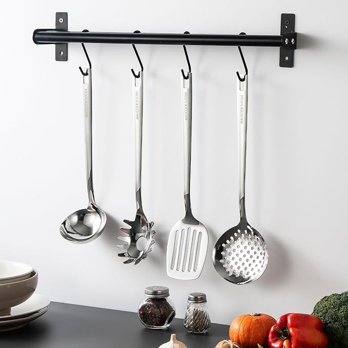 18/8 Stainless Steel Cooking Utensils Set of 4, Dishwasher Safe - Image 6