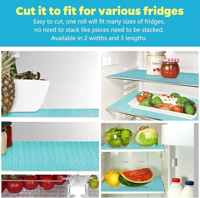 Bloss Refrigerator Liners 12" x 236", Easy to Clean Fridge Shelf Liners - Image 3