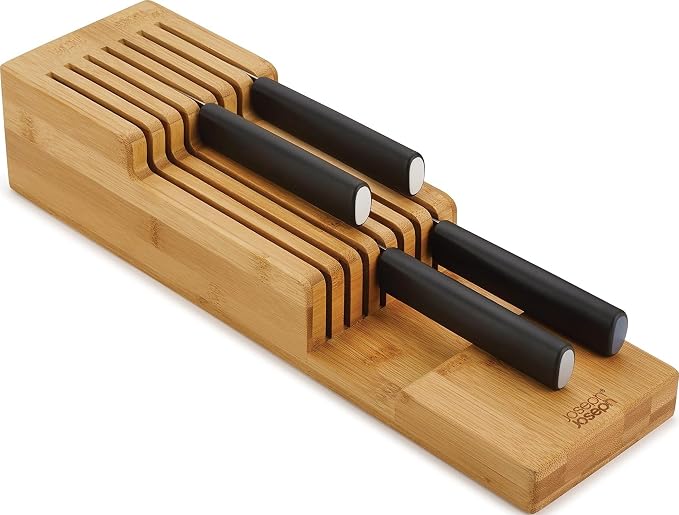 Joseph Joseph DrawerStore Compact Knife Organizer, holds up to 9 knives, Kitchen Organization & Drawer Storage, Bamboo by Unknown