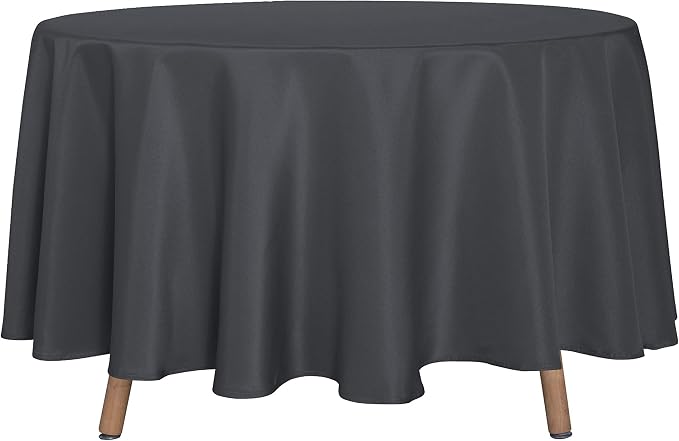 sancua 90 Inch Round Tablecloth, Grey by sancua