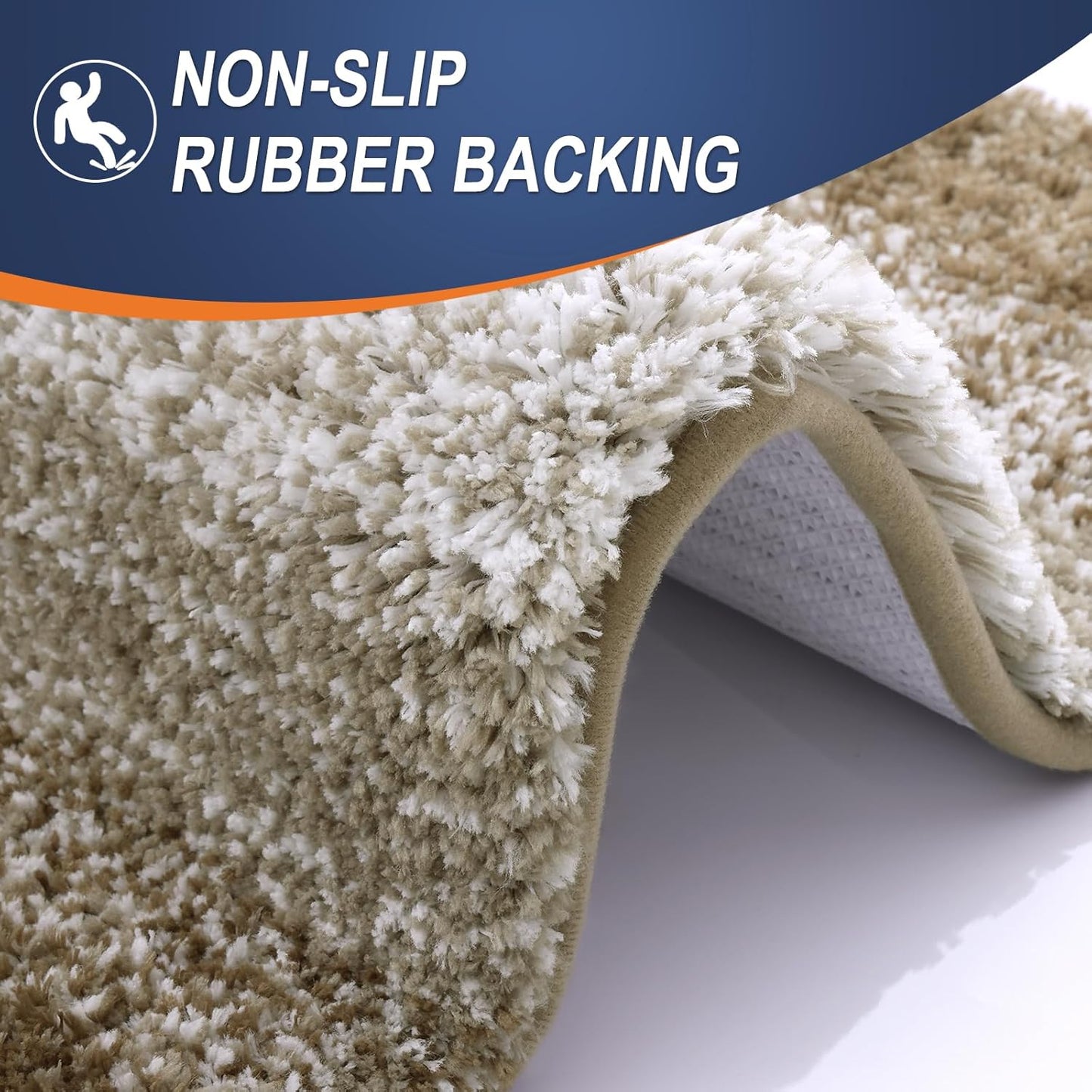 OLANLY Bathroom Rugs Mat 36x24, Extra Soft Absorbent Microfiber Bath Rugs, Rubber Backing, Quick Dry, Machine Washable Bath Mats for Bathroom Floor, Tub and Shower, Home Decor Accessories, Coffee