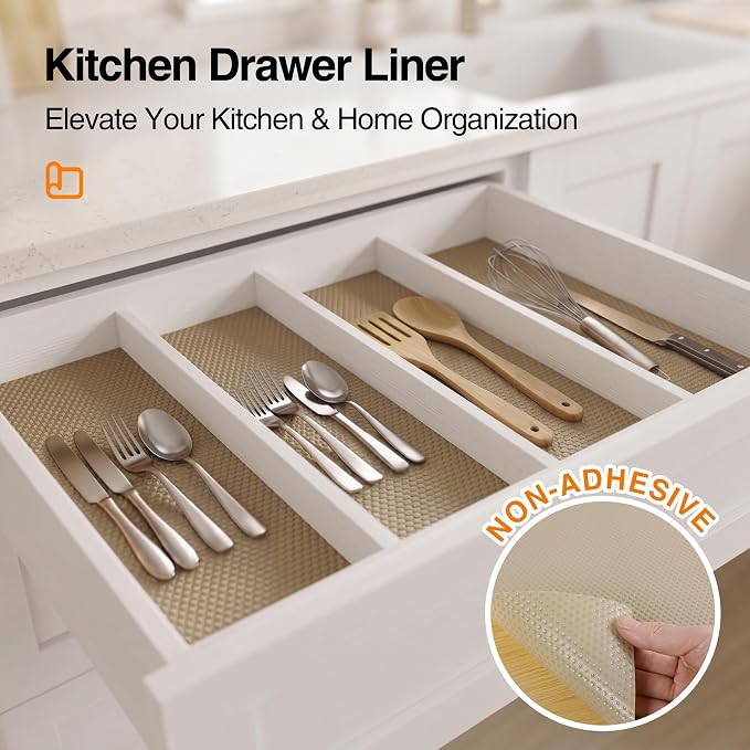 Shelf Liners for Kitchen Cabinets Waterproof: 10" W x 396" L Drawer Liner - Image 4