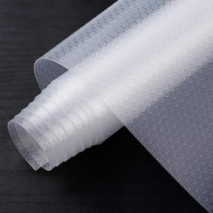 Shelf Liner Kitchen Cabinet Drawer Mat, 11.8"W x 393.7"L Non Adhesive Clear by HooTown