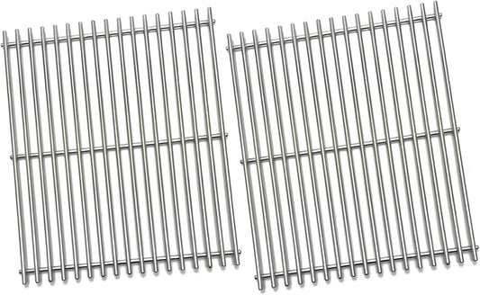 15" Stainless Steel 2 Grid Grates Replacement Parts for Broil King 9865-54, 9453-57, 9453-54, 9453-64, 9869-74c, 945584 Broil-Mate, Huntington, Crown, Sterling 20, 20B, 40, 70, 90 Gas Grill