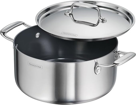 Tramontina Utsava Tri-Ply Clad Stainless Steel 5-Quart Casserole with Lid by Tramontina