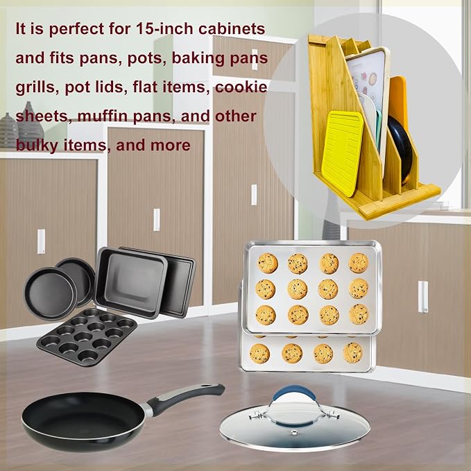 Tray Dividers for Kitchen Cabinets, 15.5in x22.5in x12in with 3 Dividers - Image 5
