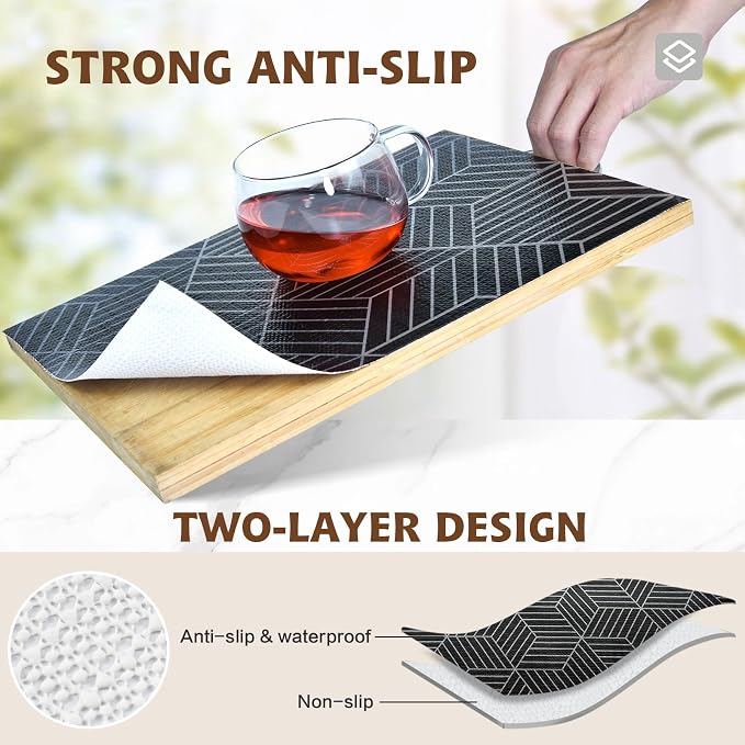 Shelf Liners for Kitchen Cabinets 12in x 20FT, Non Adhesive Cabinet Liner - Image 2