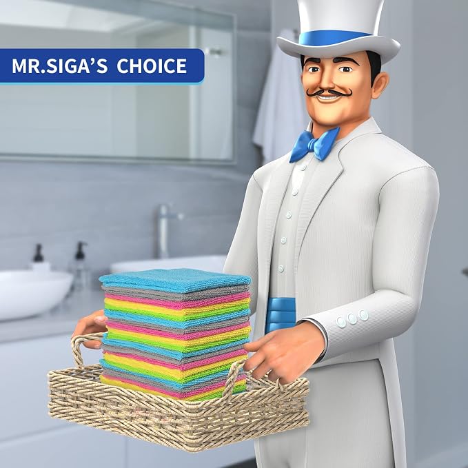 MR.SIGA Microfiber Cleaning Cloth, All Purpose Cleaning Towels, Pack of 50 - Image 2