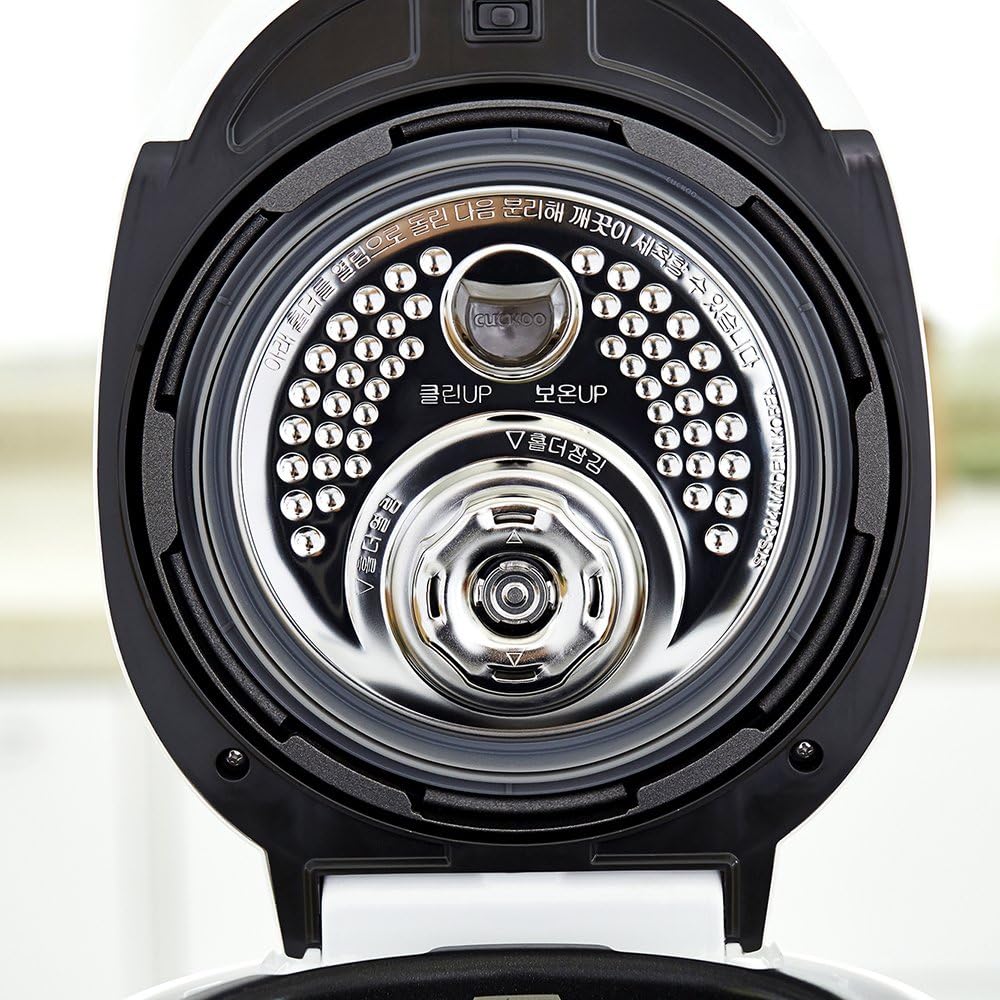 CUCKOO CRP-HS0657FW 6-Cup (Uncooked) / 12-Cup (Cooked) Induction Heating Pressure Rice Cooker with Nonstick Inner Pot, 16 Menu Modes, Safe Steam Release, Korean Voice Guide, Auto Clean (White/Silver)