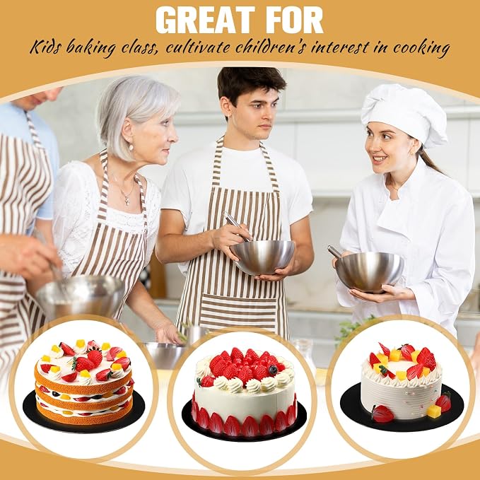 Potchen 100 Pack 6 Inches Round Cake Boards Cardboard, Black - Image 6