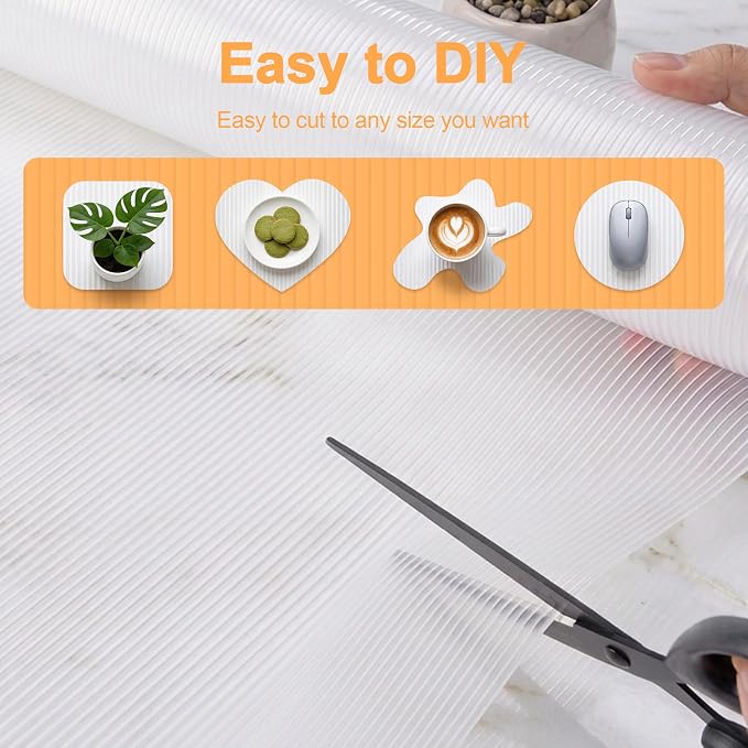 FEXIA Shelf Liner for Kitchen 24IN x 20FT Cabinet Drawer, Fridge Liner - Image 4