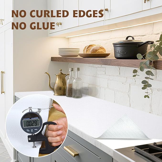 Shelf Liners for Kitchen Cabinets 17in x 30FT, Non Adhesive Drawer Liner - Image 8