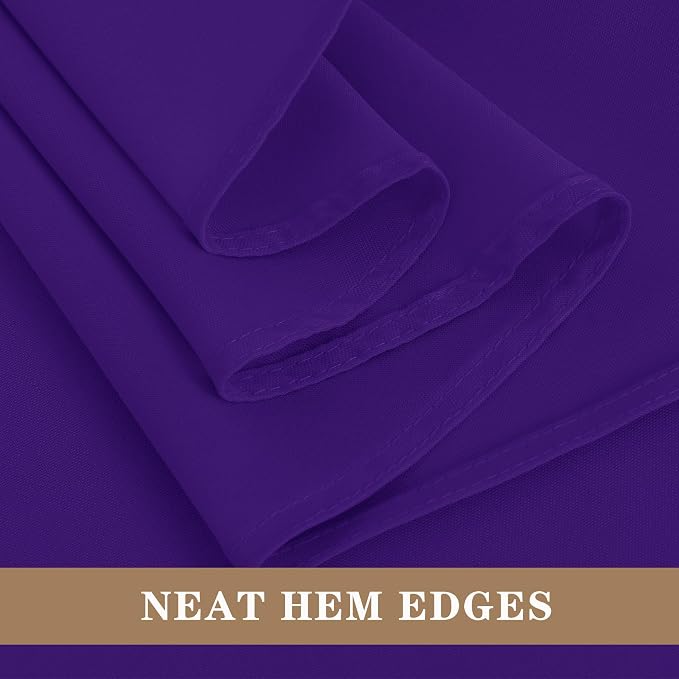 Fitable 6 Pack Purple Tablecloths 90 Inch Round for 36"-72" Tables - Image 4