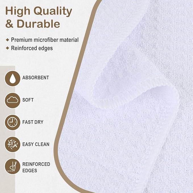 SINLAND Sublimation Blank Towels Waffle Kitchen Towel White 16x24 20 Pack - Image 3