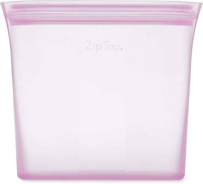 Zip Top Reusable Food Storage Bags | Sandwich Bag [Lavender] | Silicone Meal Prep Container | Microwave, Dishwasher and Freezer Safe | Made in the USA - Image 2