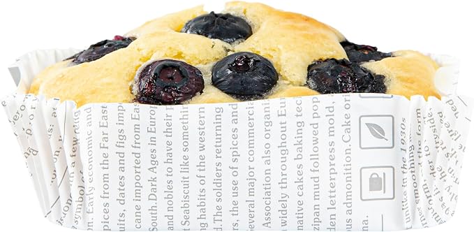Restaurantware 5 oz Paper Elliptical Newsprint Large Baking Cup, 200 Pack - Image 10