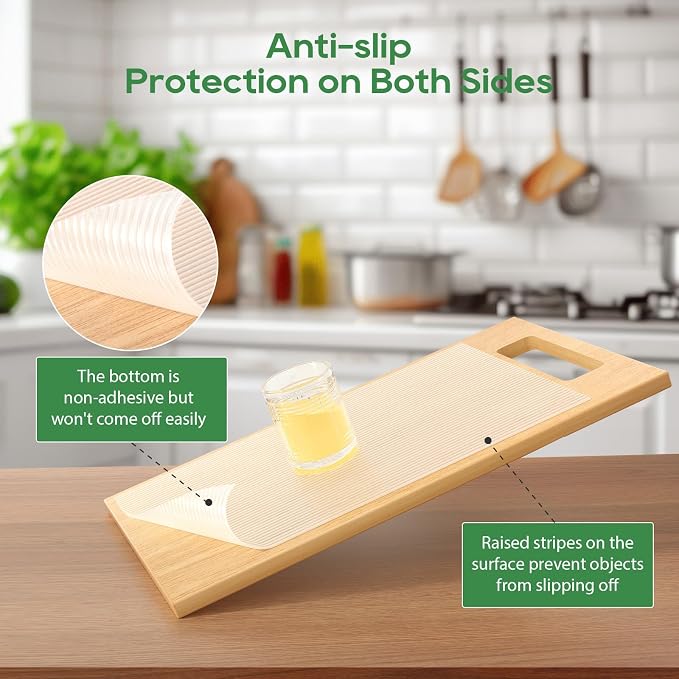 Anoak Shelf Liner - Non-Slip Cabinet Liner, 24 Inch x 10 FT(120 Inch) Durable Waterproof Washable Oil-Proof for Kitchen Cabinet, Shelves, Refrigerator, Storage, Desks, Non Adhesive - Image 4