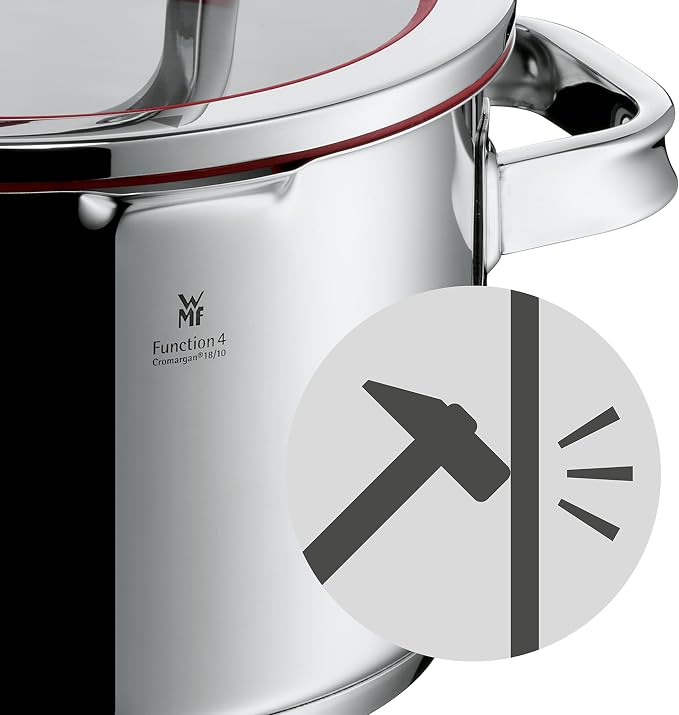 WMF 20cm Casserole, 3.4L, Brushed Stainless Steel, Suitable for All Stove Tops, Including Induction, Dishwasher-Safe, With Lid - Image 9