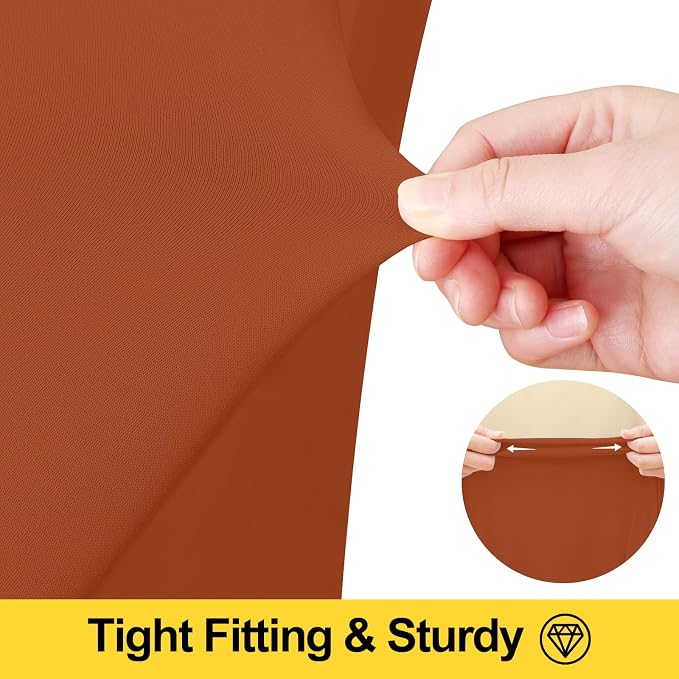 Smiry Spandex Elastic Fitted Table Cloth Skirt for 8FT Rectangle Table - Image 4