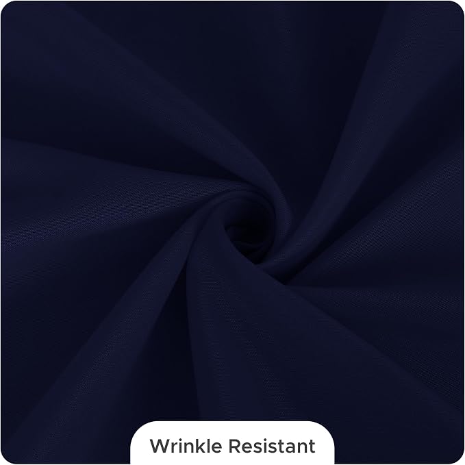Fitable 8 Pack Navy Tablecloths 84 Inch Round for 36"-60" Tables - Image 9