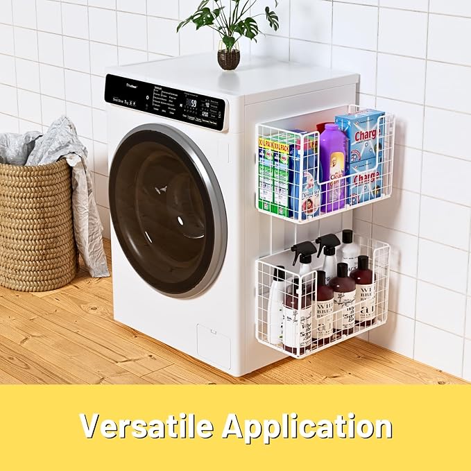 Ofiray-home Magnetic Fridge Shelf, Fruit Potato & Onion Storage Bins, Pantry Organizers, Large Container Basket for Refrigerator, Kitchen Counter, Cabinet (2, White) - Image 4
