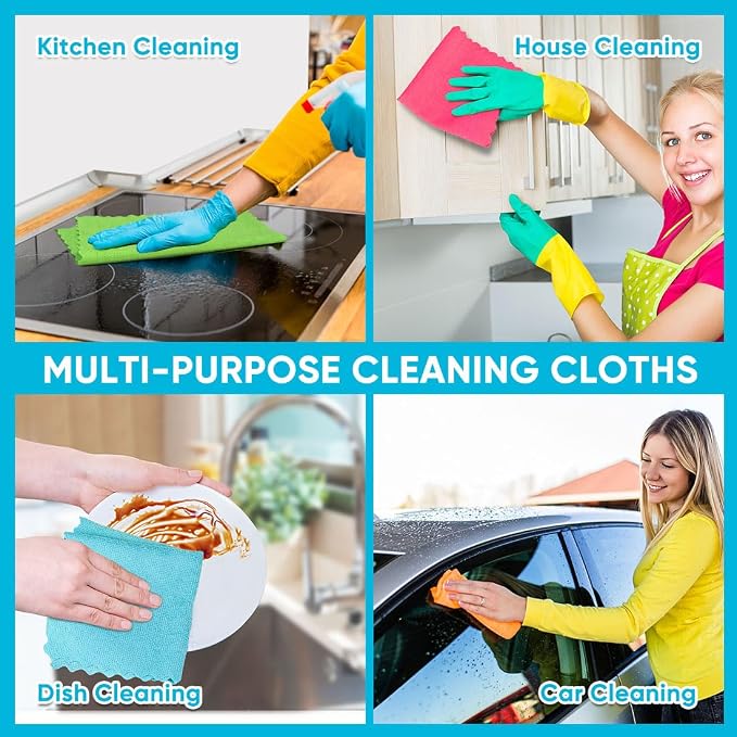 Orighty Microfiber Cleaning Cloth Bulk, 100 Pack Cleaning Rags, 12 x 11 in - Image 6