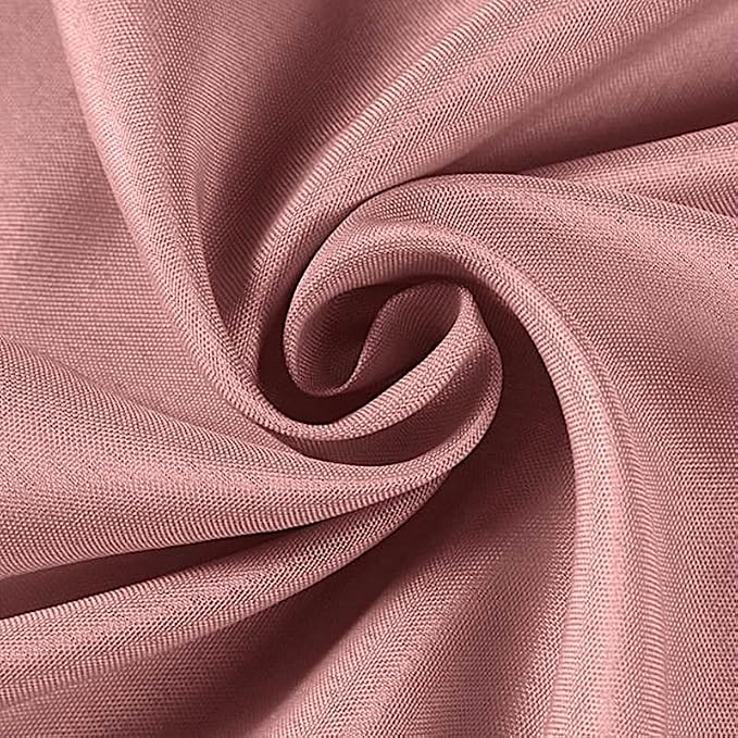 Balsa Circle 10 pcs 108 inch Dusty Rose Round Washable Polyester Easy-Care Tablecloth for Indoor and Outdoor Bridal Shower Wedding Table Buffet Table Parties Events Kitchen Dining - Image 8